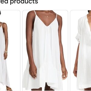 Lightweight White Spaghetti-Strap Swim Cover-Up Dress